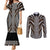 Brown Tongan Polynesian Tribal Couples Matching Mermaid Dress and Long Sleeve Button Shirt - Polynesian Pride