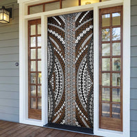 Brown Tongan Polynesian Tribal Door Cover - Polynesian Pride