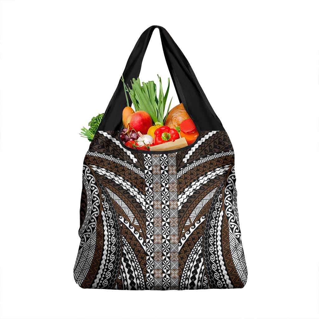 Brown Tongan Polynesian Tribal Grocery Bag - Polynesian Pride