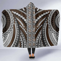 Brown Tongan Polynesian Tribal Hooded Blanket LT9 One Size Brown - Polynesian Pride