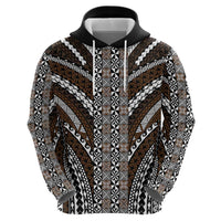 Brown Tongan Polynesian Tribal Hoodie - Polynesian Pride