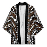 Brown Tongan Polynesian Tribal Kimono - Polynesian Pride