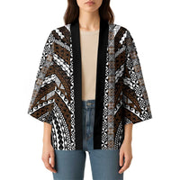 Brown Tongan Polynesian Tribal Kimono - Polynesian Pride