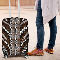 Brown Tongan Polynesian Tribal Luggage Cover - Polynesian Pride