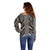 Brown Tongan Polynesian Tribal Off Shoulder Sweater - Polynesian Pride