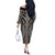 Brown Tongan Polynesian Tribal Off The Shoulder Long Sleeve Dress - Polynesian Pride