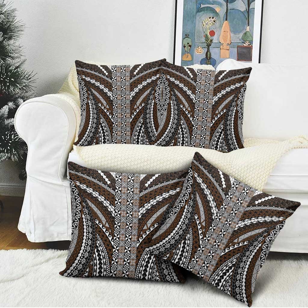 Brown Tongan Polynesian Tribal Pillow Cover - Polynesian Pride