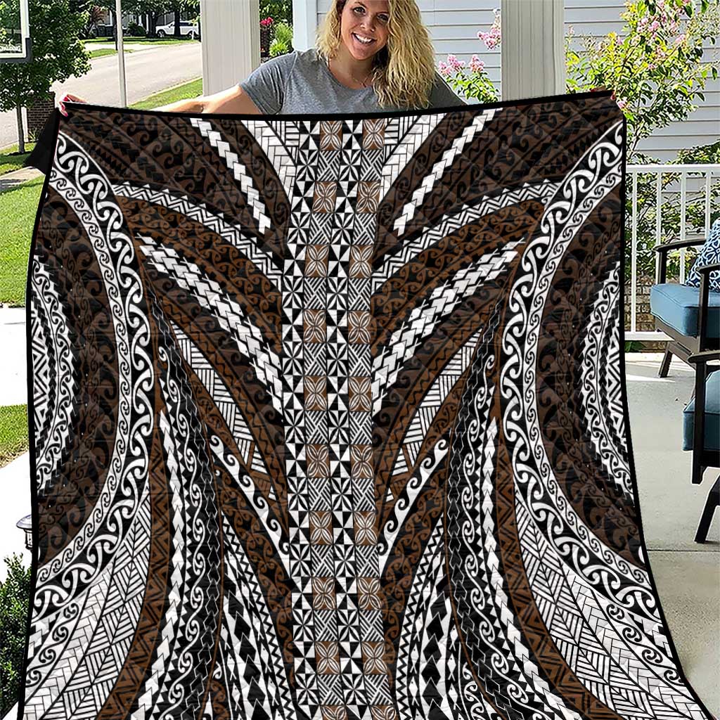 Brown Tongan Polynesian Tribal Quilt - Polynesian Pride