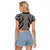 Brown Tongan Polynesian Tribal Raglan Cropped T Shirt - Polynesian Pride