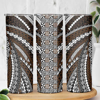 Brown Tongan Polynesian Tribal Skinny Tumbler - Polynesian Pride