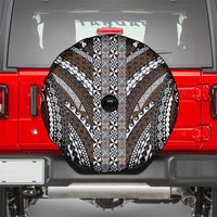 Brown Tongan Polynesian Tribal Spare Tire Cover - Polynesian Pride