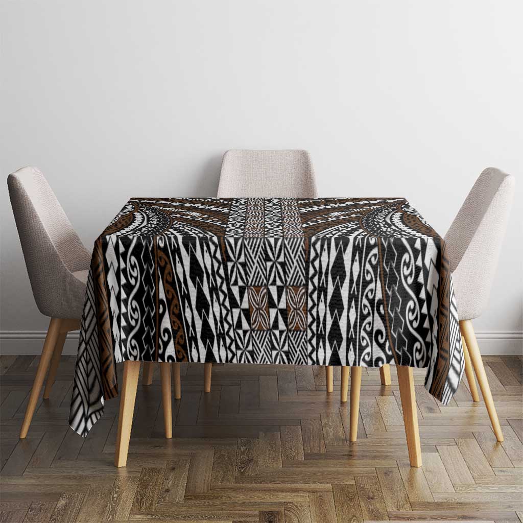 Brown Tongan Polynesian Tribal Tablecloth - Polynesian Pride