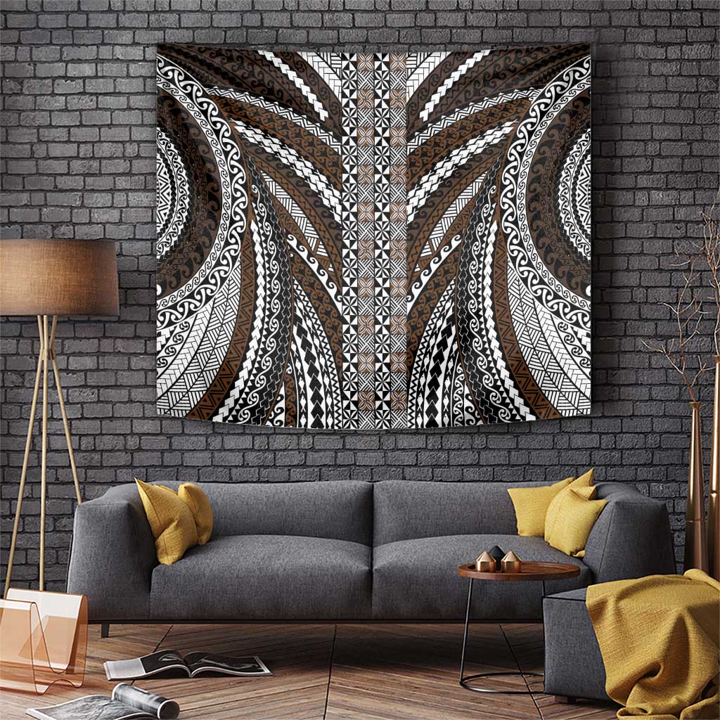 Brown Tongan Polynesian Tribal Tapestry - Polynesian Pride