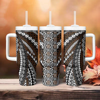 Brown Tongan Polynesian Tribal Tumbler With Handle - Polynesian Pride