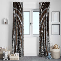 Brown Tongan Polynesian Tribal Window Curtain - Polynesian Pride
