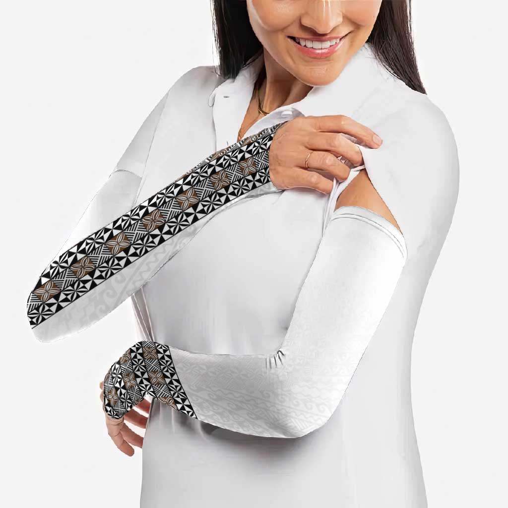 Light Gray Tongan Polynesian Tribal Arm Sleeves - Polynesian Pride
