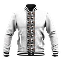 Light Gray Tongan Polynesian Tribal Baseball Jacket - Polynesian Pride