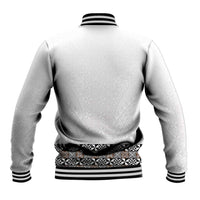 Light Gray Tongan Polynesian Tribal Baseball Jacket - Polynesian Pride