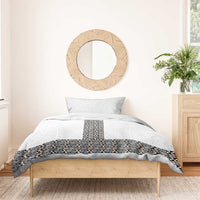 Light Gray Tongan Polynesian Tribal Bedding Set - Polynesian Pride