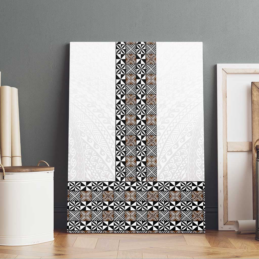 Light Gray Tongan Polynesian Tribal Canvas Wall Art - Polynesian Pride