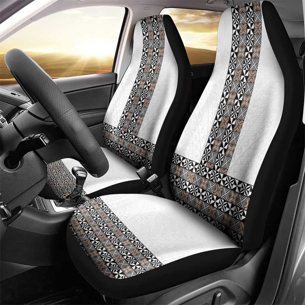 Light Gray Tongan Polynesian Tribal Car Seat Cover - Polynesian Pride
