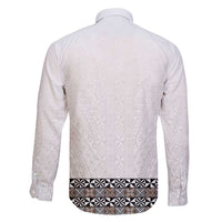 Light Gray Tongan Polynesian Tribal Family Matching Mermaid Dress and Hawaiian Shirt - Polynesian Pride