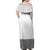 Light Gray Tongan Polynesian Tribal Family Matching Off Shoulder Maxi Dress and Hawaiian Shirt - Polynesian Pride