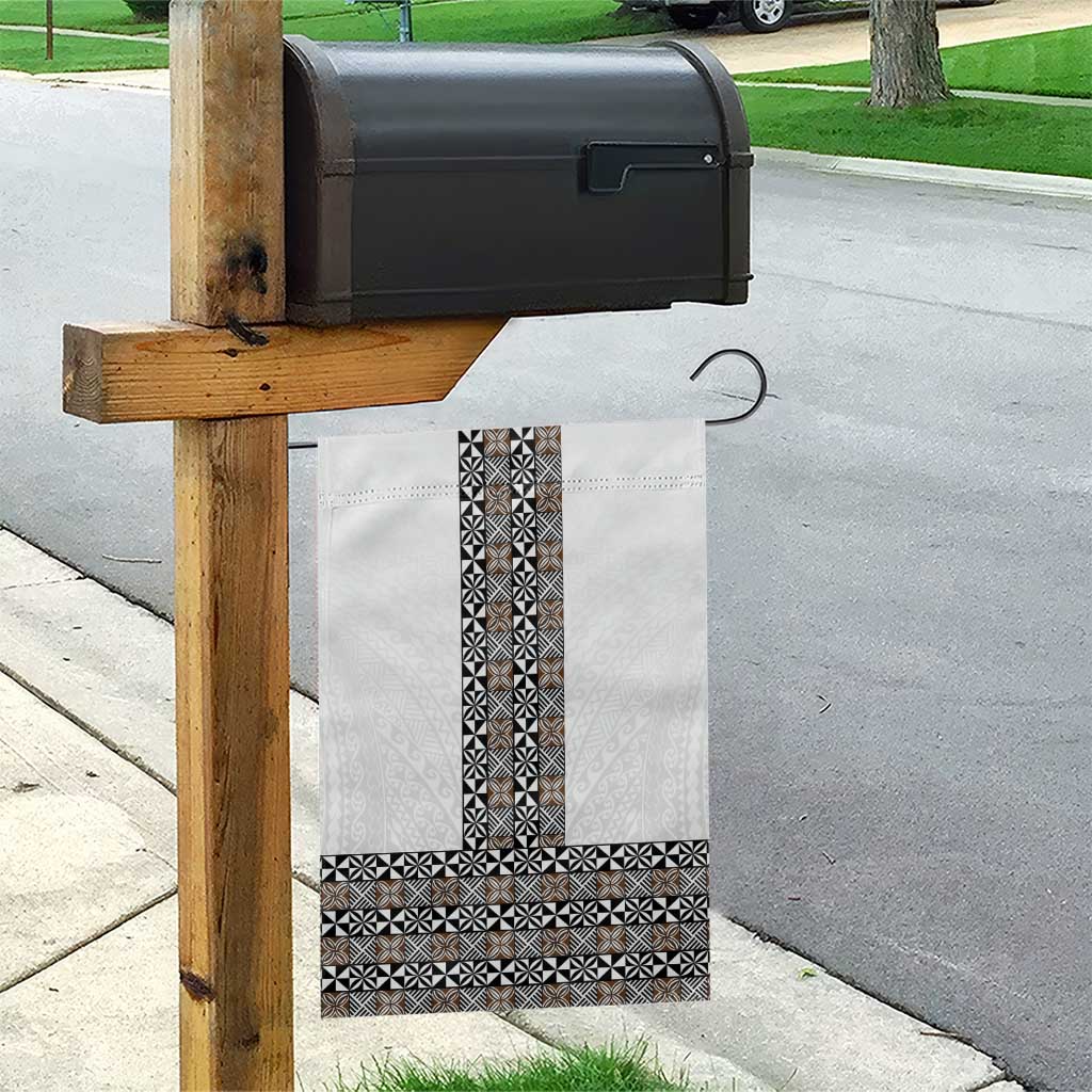 Light Gray Tongan Polynesian Tribal Garden Flag - Polynesian Pride