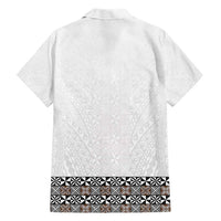 Light Gray Tongan Polynesian Tribal Hawaiian Shirt - Polynesian Pride