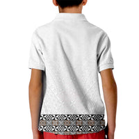Light Gray Tongan Polynesian Tribal Kid Polo Shirt - Polynesian Pride