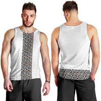 Light Gray Tongan Polynesian Tribal Men Tank Top - Polynesian Pride