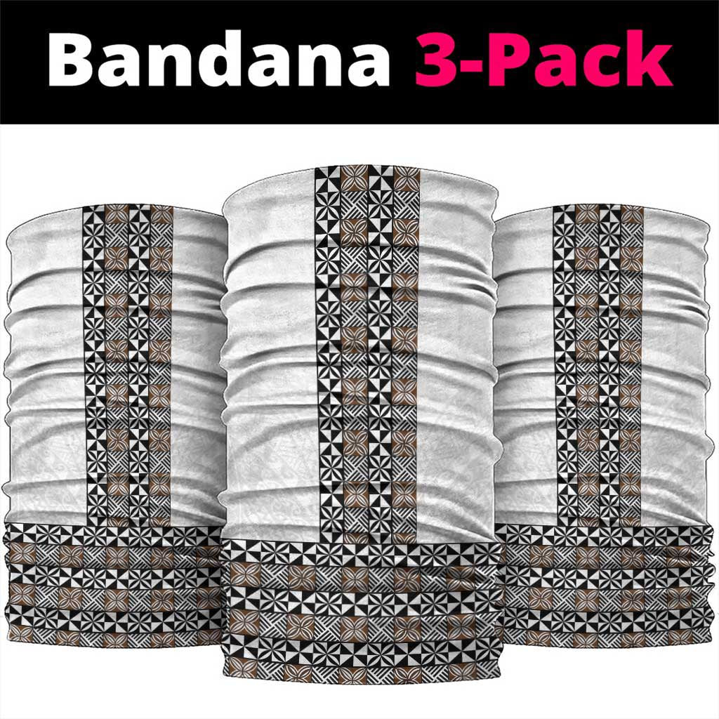 Light Gray Tongan Polynesian Tribal Neck Gaiter - Polynesian Pride