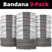 Light Gray Tongan Polynesian Tribal Neck Gaiter - Polynesian Pride