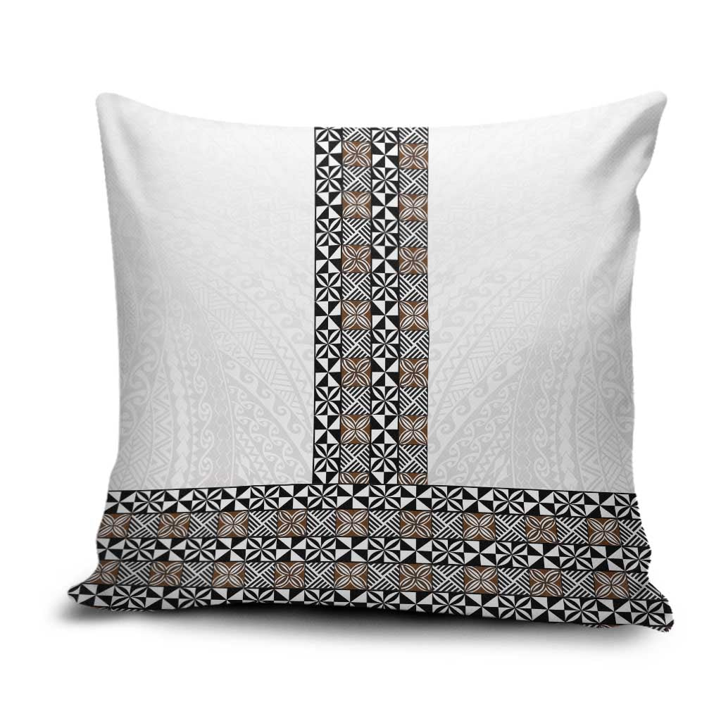Light Gray Tongan Polynesian Tribal Pillow Cover - Polynesian Pride