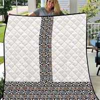 Light Gray Tongan Polynesian Tribal Quilt - Polynesian Pride