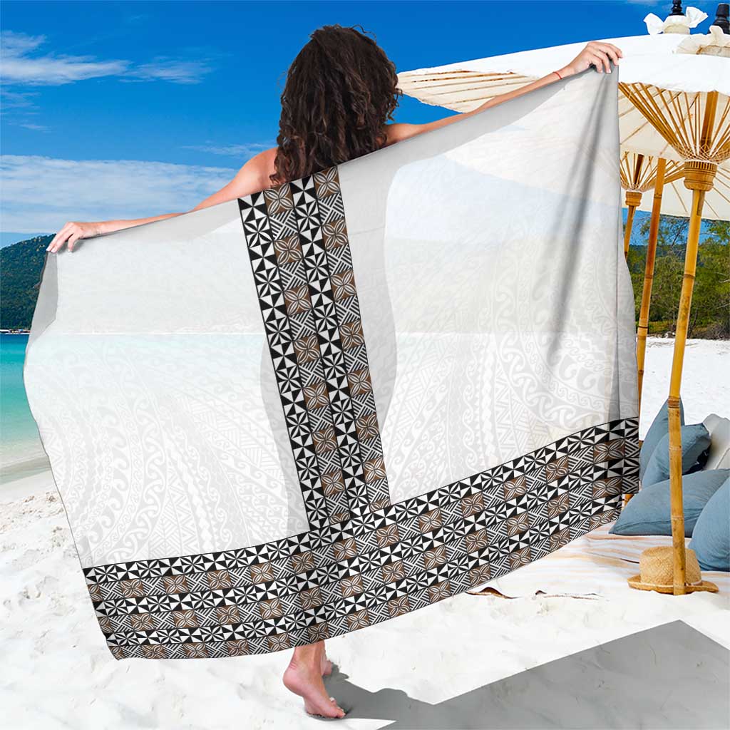 Light Gray Tongan Polynesian Tribal Sarong - Polynesian Pride