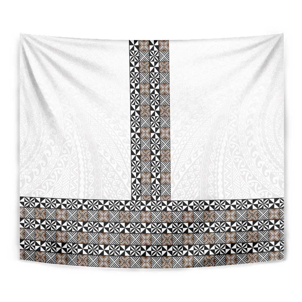 Light Gray Tongan Polynesian Tribal Tapestry - Polynesian Pride