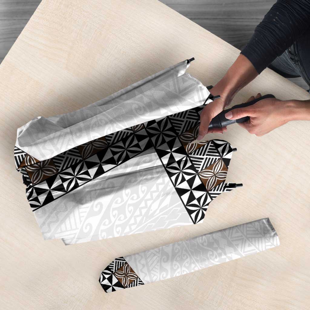 Light Gray Tongan Polynesian Tribal Umbrella - Polynesian Pride