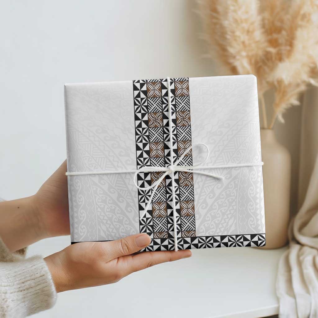 Light Gray Tongan Polynesian Tribal Wrapping Paper - Polynesian Pride
