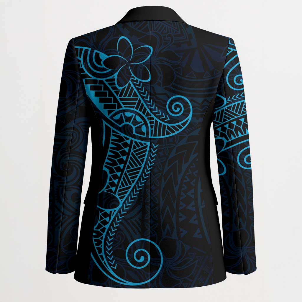 Black Blue Polynesian Tribal Blazer - Polynesian Pride