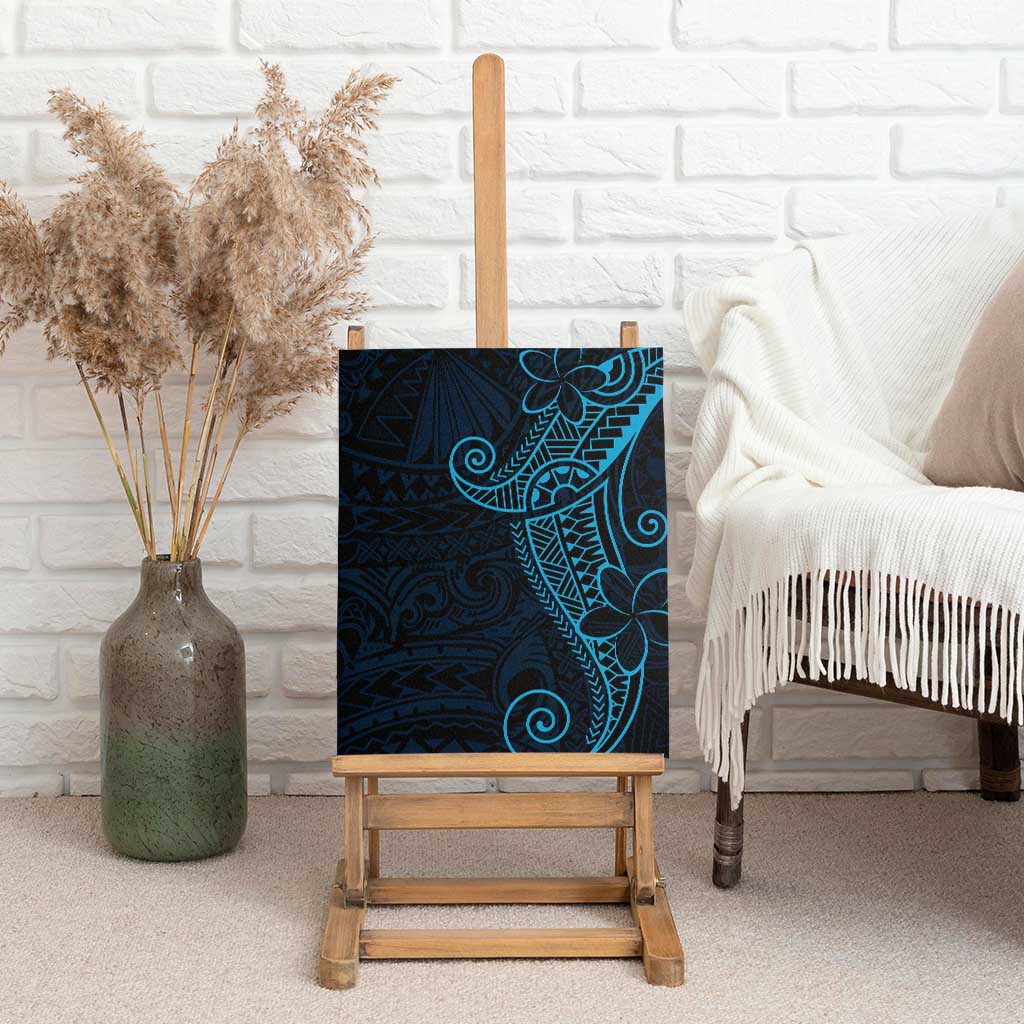 Black Blue Polynesian Tribal Canvas Wall Art LT9 - Polynesian Pride