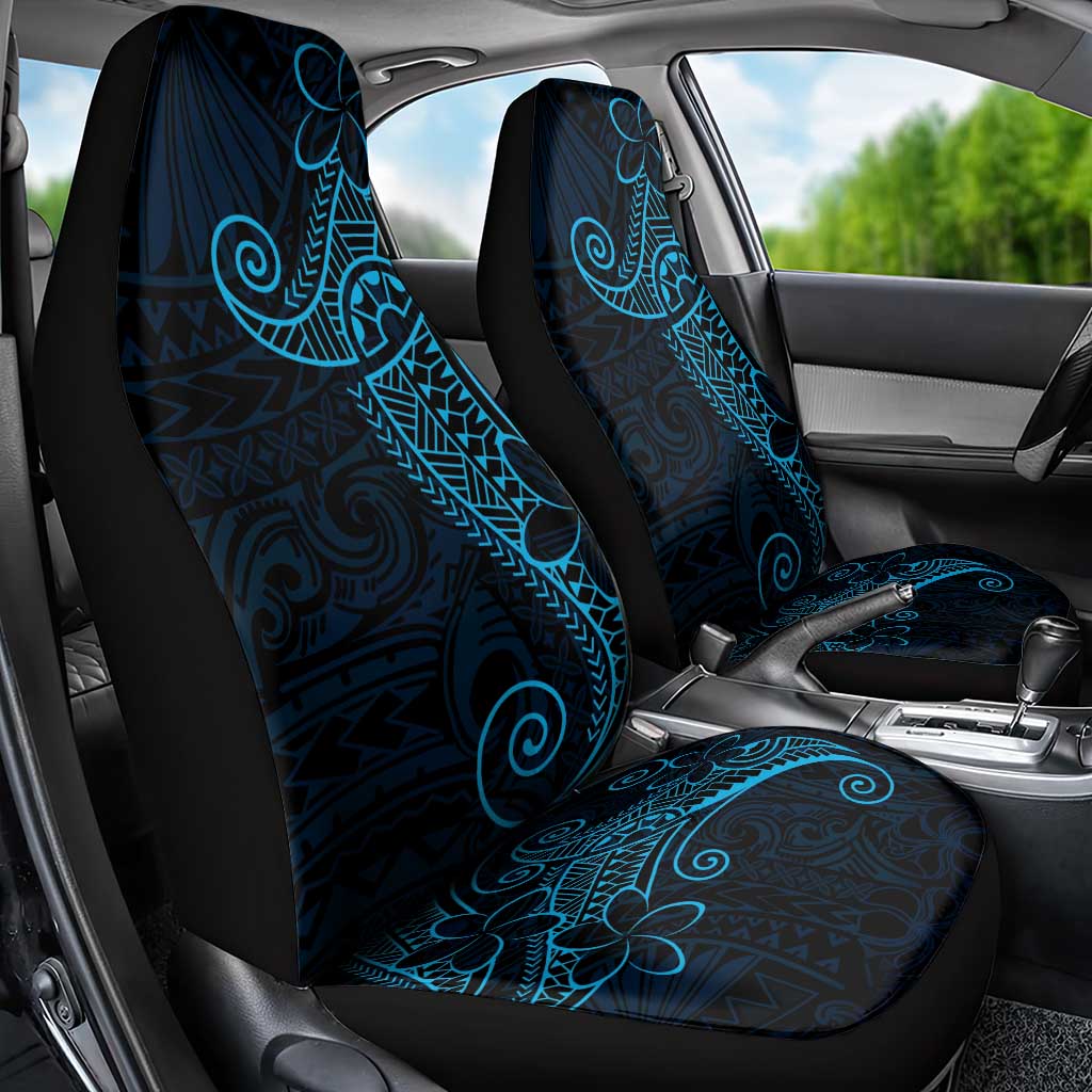 Black Blue Polynesian Tribal Car Seat Cover LT9 - Polynesian Pride