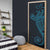 Black Blue Polynesian Tribal Door Cover - Polynesian Pride