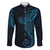 Black Blue Polynesian Tribal Family Matching Puletasi and Hawaiian Shirt - Polynesian Pride