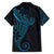 Black Blue Polynesian Tribal Family Matching Short Sleeve Bodycon Dress and Hawaiian Shirt - Polynesian Pride