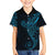 Black Blue Polynesian Tribal Family Matching Summer Maxi Dress and Hawaiian Shirt - Polynesian Pride