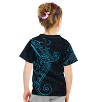 Black Blue Polynesian Tribal Kid T Shirt - Polynesian Pride