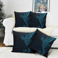 Black Blue Polynesian Tribal Pillow Cover - Polynesian Pride