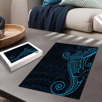 Black Blue Polynesian Tribal Puzzle - Polynesian Pride