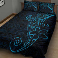 Black Blue Polynesian Tribal Quilt Bed Set - Polynesian Pride